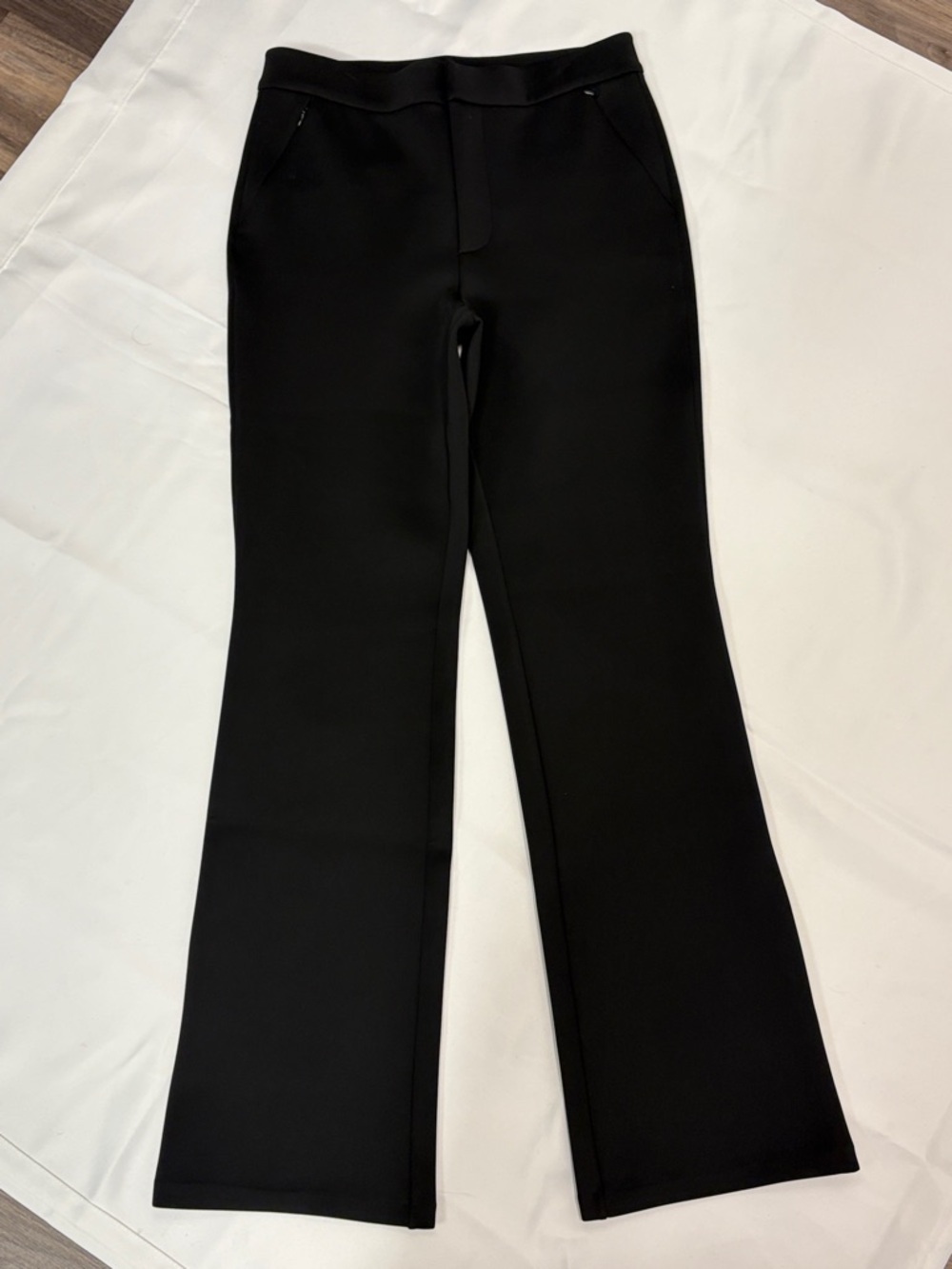 GOOD AMERICAN SCUBA BOSS STRAIGHT LEG HIGH RISE BLACK SIZE 6!